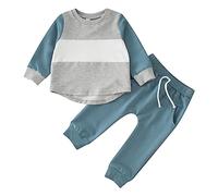 Generico Tuta da Jogging per Bambini Completo T Shirt Pantalone Set di Felpe Ragazzo E Bambine Top Pantaloni Kids Ragazzi Ragazze Abbigliamento Taglie Forti Autunno Inverno Regalo