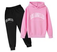 Generico Tuta da Jogging per Bambini Ragazzi Felpa con Cappuccio Set Calcio Ragazzo A Maniche Lunghe Zip/Pullover Autunno Inverno Outfit Jogging,la Casa,Scuola, Spesa