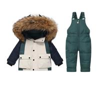 Generico Tuta da Neve Bambino,Tuta da Neve Invernale Isolata per Ragazze Bavaglini da Sci con Giacca per Giocare Quando Fa Freddo