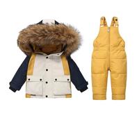 Generico Tuta da Neve Bambino,Tuta da Neve Invernale Isolata per Ragazze Bavaglini da Sci con Giacca per Giocare Quando Fa Freddo