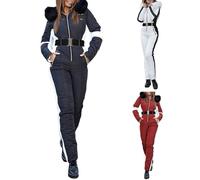 Generico Tuta da Sci Donna Calda Tuta da Sci da Donna Invernale da Neve Piumino e Pantaloni da Esterno Impermeabile Antivento Traspirante Abbigliamento da Snowboard Femminile Abiti da Ski