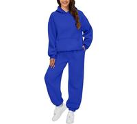 Generico Tuta Donna Completa Sportiva Casual Leggera Felpa con Cappuccio e Pantaloni Due Pezzi Set Tute Ginnastica da Donne Sportivo Ragazze Completo per Jogging Training Fitness Trekking