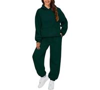 Generico Tuta Donna Completa Sportiva Casual Leggera Felpa con Cappuccio e Pantaloni Due Pezzi Set Tute Ginnastica da Donne Sportivo Ragazze Completo per Jogging Training Fitness Trekking
