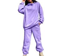 Generico Tuta Donna Invernale Calda Firmate Felpa Con Cappuccio E Jogging Pantaloni Set Sportivo Taglie Forti Leggera Tuta Due Pezzi Tute Da Corsa Palestra Completo Casa Morbida Completi Casual