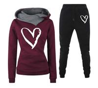 Generico Tuta Donna Sportiva Autunnale Casual 2 Pezzi Felpa Donna Con Cappuccio E Pantalone Palestra Donna Morbida Tracksuit Oversize Da Casa Tute Da Ginnastica Autunno E Inverno 2025 Fitness