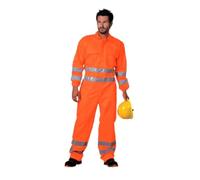 Generico Tuta intera alta visibilità arancione Logica Professional con cerniera intera e tasche 870HV (arancio, XXL)