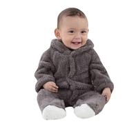Generico Tuta invernale da neve per neonato Jumpsuit Tute in Flanella Playsuit Snowsuit Romper Cotone Orsetto Set Pile Bambina ragazzi e ragazze