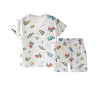 Generico Tuta Neonato 2 Pezzi,Abbigliamento Set per Bambini Estivi Bimbo Completini e Coordinati Gentiluomo Estiva Outfit Completi Bambino Pantaloncini 1-8 Anni Idee Regalo Nascita