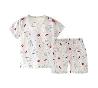 Generico Tuta Neonato 2 Pezzi,Abbigliamento Set per Bambini Estivi Bimbo Completini e Coordinati Gentiluomo Estiva Outfit Completi Bambino Pantaloncini 1-8 Anni Idee Regalo Nascita