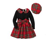 Generico Tuta Principessa per Bambine con Cappello e Fasce Completo Set Abito a Maniche Lunghe Stampa Cartoni Animati Neonato Fanciulle (Black, 4-5 Years)