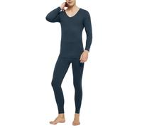 Generico Tuta Termica Uomo Intimo Termico Invernale Maglia Intima Caldo Cotone Completo Termico Taglie Grandi Set Maglietta e Calzamaglia Abbigliamento Thermal a Manica Lunga