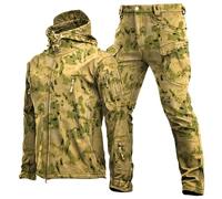 Generico Tuta Uomo 2Pezzi Giacca Militare con Cappuccio e Pantaloni Sportive Completo Tute Caldo Outdoor Tattico Uniforme da Caccia Impermeabile per Autunno e Inverno 2025