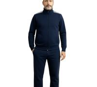 Generico Tuta Uomo Completa in French Terry Leggera e Traspirante, Tuta Sportiva Uomo Primaverile e Autunnale, Perfetta per la Mezza Stagione, Look Casual, Vestibilità Comoda per Fare Sport (L, Blu)