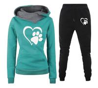 Generico Tute Donna Sportive Elegante Felpa Con Cappuccio E Pantaloni Jogging Tuta Due Pezzi Cotone Set Sportivo Taglie Forti Firmate Tute Da Casa Completi Palestra Sportiva Tuta Corsa Leggera