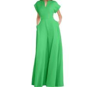 Generico Tute Eleganti Donna Cerimonia Pantaloni da Tuta da Donna Lungo Vestito Senza Manica Scollo a V Tute a Gamba Larga Baggy Tuta da Donna Elegante Curvy Tuta Intera Rompers Sexy da Sera Interi