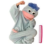 Generico Tutina Indossabile Sciocca, Divertente Pigiama Tutina Verde Mostro con Pettine, Ampio E Comodo for Serate di Cinema, Intrattenimento for La Famiglia E Relax Confortevole(Blue,L)