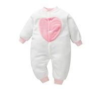 Generico Tutina Invernale da Neonato Tutine Pagliaccetto Bambino Inverno Tuta Neve con Cappuccio Sci Cotone Orsetto Set in Pile Manica Lunga Body Tute Calda per Bambina Ragazzo