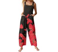 Generico Tutina Nera Donna Aderente Corta - Tutina Intera Donna - Tuta da Donna con Tasche Stampate Casual E alla Moda Modello 2025