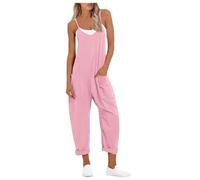 Generico Tutina Nera Donna Lunga - Tutina Nera Donna Aderente - Tuta Estiva Casual da Donna Senza Maniche Ampia Tinta Unita Comoda con Spalline vestibilità Comoda Tuta con Tasche Caratteristiche: