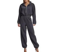 Generico Tutine Danza Aerea Donna - Tutina Donna - Tuta da Donna Casual A Maniche Lunghe con Parte Anteriore Semi-Aperta Elastico in Vita Comodo Outfit per La Vita Quotidiana All'Aperto nel Campus