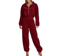 Generico Tutine Danza Aerea Donna - Tutina Donna - Tuta da Donna Casual A Maniche Lunghe con Parte Anteriore Semi-Aperta Elastico in Vita Comodo Outfit per La Vita Quotidiana All'Aperto nel Campus