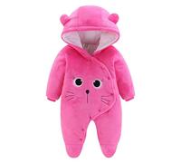 Generico Tutine per Neonati Pigiama Bambino Jumpsuit Abbigliamento neonata Intero Vestiti Bambini Manica Lunga con Bottoncini Confortevole e Leggero Ragazzi Ragazze 0-12 Mesi