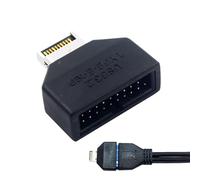 Generico Two Front Usb Port Adapter, Header Converter, 0.39x1.02x0.98 Inches Size Compact Space-Saving Design, Motherboard Extension Adapter for Pc Cable Management & Data Transfer