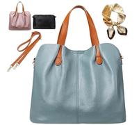 Generico Two in One Leather Shopper Tote Bag, Large Capacity Shoulder Bag for Women, Elegant Soft Waterproof Crossbody