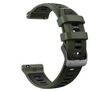Genérico Two-tone 22 Silicone Watch Band For Forerunner 965/955/945/935 For Instinct/2/Solar/Esports Quick Release Bracelet Straps(Army Green Black)