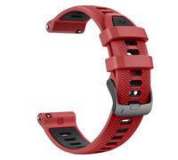 Genérico Two-tone 22 Silicone Watch Band For Forerunner 965/955/945/935 For Instinct/2/Solar/Esports Quick Release Bracelet Straps(Red Black)
