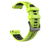 Genérico Two-tone 22 Silicone Watch Band For Forerunner 965/955/945/935 For Instinct/2/Solar/Esports Quick Release Bracelet Straps(Green Black)
