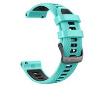 Genérico Two-tone 22 Silicone Watch Band For Forerunner 965/955/945/935 For Instinct/2/Solar/Esports Quick Release Bracelet Straps(Duck Blue Black)