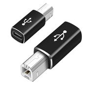 Genérico Type C to B Connector - USB C to USB B Adapter, USBs Female To USBs Male Adapterr | Adapter For Printer Connections, Piano DACs, Laptops, Desktop, Setups, Home Workstations, Music Devices