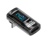 Genérico Type C USB Adapter - Maschio to Female Stereo Adapter Type C, 8k HD Adapters, 40Gbps Powering Meter Tester, USB CC Right Angle Adapters, Extension For Types CC Devices