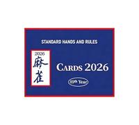 Generico Ufficiale della carta Mahjong 2026, set di carte con regole del Mahjong, stampa trasparente portatile, guida alle regole di facile lettura, adatto a principianti e amanti