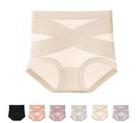 Generico Ultimate Comfort Leakproof And Shaping Panties, Ultimate Comfort Leakproof And Shaping Seamless Cotton High-Waist Briefs (Beige,XL)