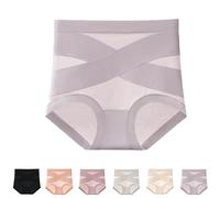 Generico Ultimate Comfort Leakproof And Shaping Panties, Ultimate Comfort Leakproof And Shaping Seamless Cotton High-Waist Briefs (Purple,M)