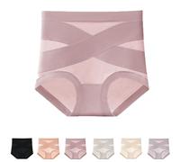 Generico Ultimate Comfort Leakproof And Shaping Panties, Ultimate Comfort Leakproof And Shaping Seamless Cotton High-Waist Briefs (Pink,L)