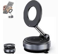 Generico Ultra Strong N52 Magnetic Phone Holder, 2025 New vacuum magnetic phone holder, Retractable Magnetic Car Phone Holder for All Smartphones (Black)