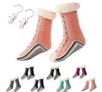 Generico Ultra-thick Slipper Home Socks, Non-Slip Fluffy Warm Winter Home Socks, Indoor Wear (Pink)