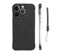 Generico Ultra-Thin Frameless Matte Magnetic Case for iPhone16/15/14/13promax, Hard Pc Minimalist Case Compatible (for iphone 16Pro Max,Black)