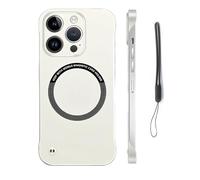 Generico Ultra-Thin Frameless Matte Magnetic Case for iPhone16/15/14/13promax, Hard Pc Minimalist Case Compatible (for iphone 12Pro,White)