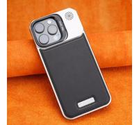 Generico Ultra Thin Leather Frameless Phone Case - with Stand & Magnetic Function, Slim & Lightweight Soft Shockproof Full Body Protection for iphone 16 15 14 13 12 (Black,For iPhone14Promax)