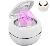 Generico Ultrasonic UV Denture Cleaning Dome,Professional Portable Retainer Cleaner Machine,Deep Cleaning & 42,000hz High-Frequency Waves for Night,Guards,Braces,Aligner,Toothbrush,Jewelry (White)