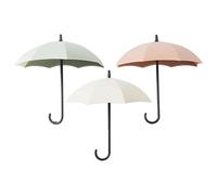Generico Umbrella Shaped Key Hooks - Decorative Wall Hooks For Hallway, Kitchen & Bathroom | No Drill Key Holder & Towel Hook | Creative Wall-Mounted For Hats & Accessories, 3*PCs