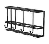 Generico Umbrella Stand, Metal Storage Rack for Umbrella, Space Saving Rust Resistant, Entryway Organizer for Apartments, Small Spaces, Walking Sticks, 4.72x2.76 Inches, Black, White