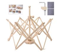 Generico Umbrella Yarn Winder, Wooden Swift Holder Tool, 24.8x16.7 Inches, Smooth Rotation Accessories, Adjustable Wool Skein Winder for Crafters, Crochet Enthusiasts Knitting Lovers