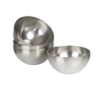 Generico Un set di ciotole in acciaio inossidabile tre dimensioni for mescolare, impastare e servire insalate, compatibili for l'uso in cucina