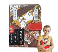 Generico Undated Diary - Cat Journal, Cute Cartoon Cat Notebook With Magnetic | Cats Pattern Book | Simple Basic Handbook Student Diary For Kids & Teenage Girls For Cats Lover Gift