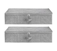 Genérico Under Bed Storage Containers,2 Piece Quilts Bin with Lid - Clothes Organizer Pouch - for Moving Travel Dorm Bedroom College Closet Apartment Clothes Toys Comforters